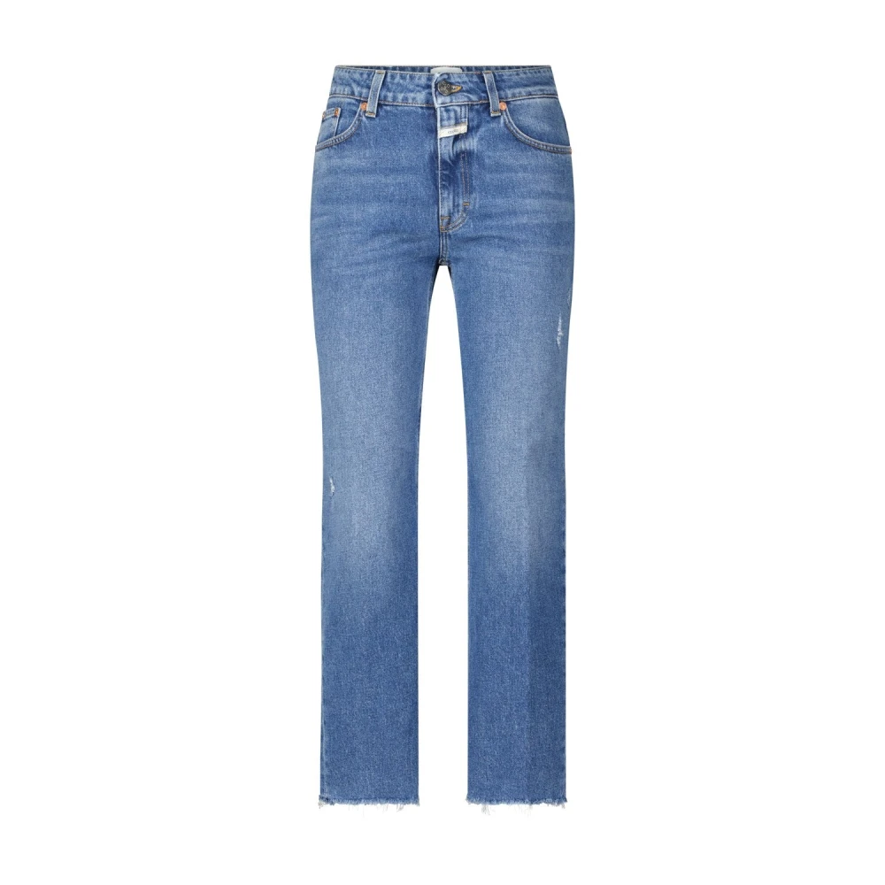 Closed Straight Leg Cropped Jeans Blue Dames
