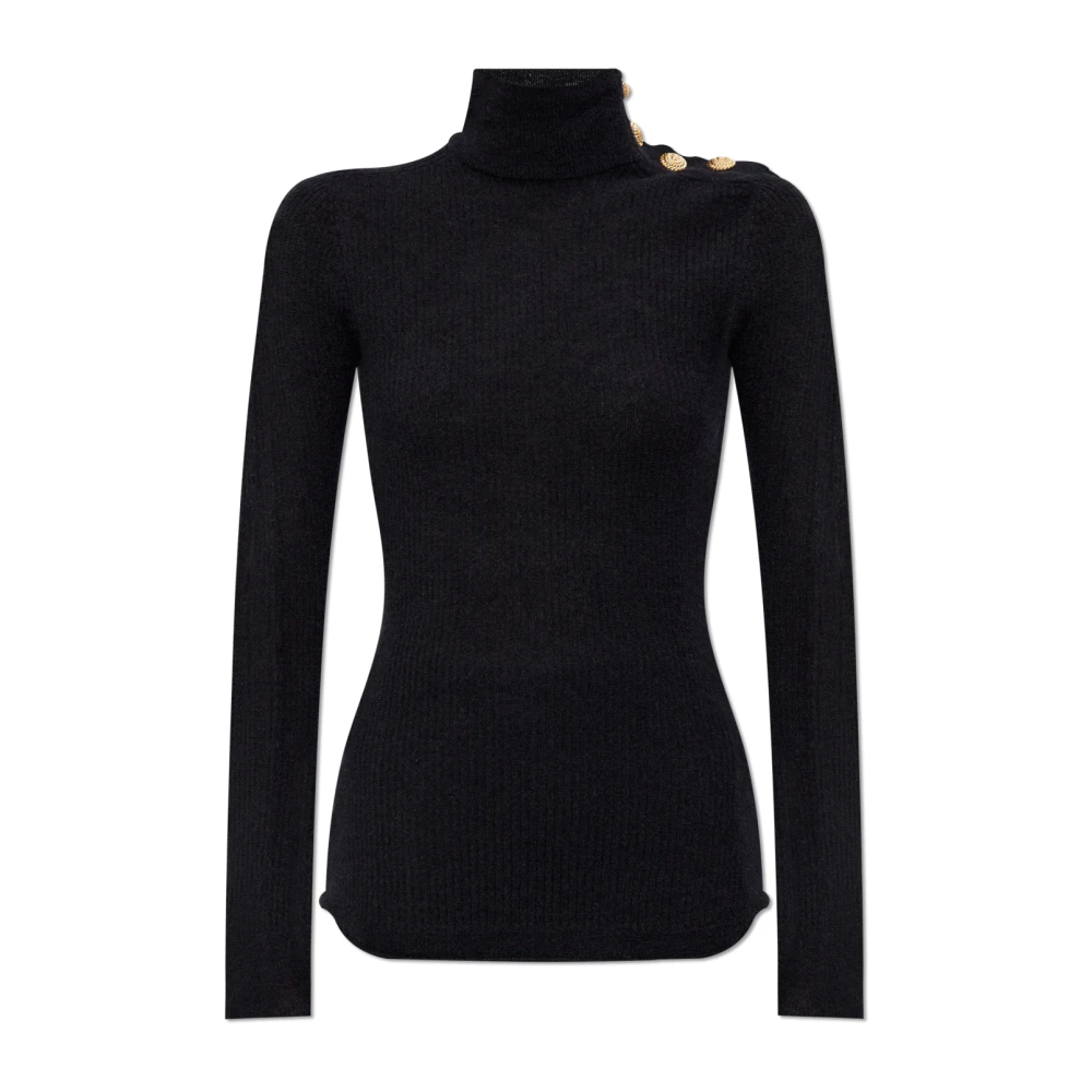 Balmain Zwarte Truien voor Mannen Black Dames