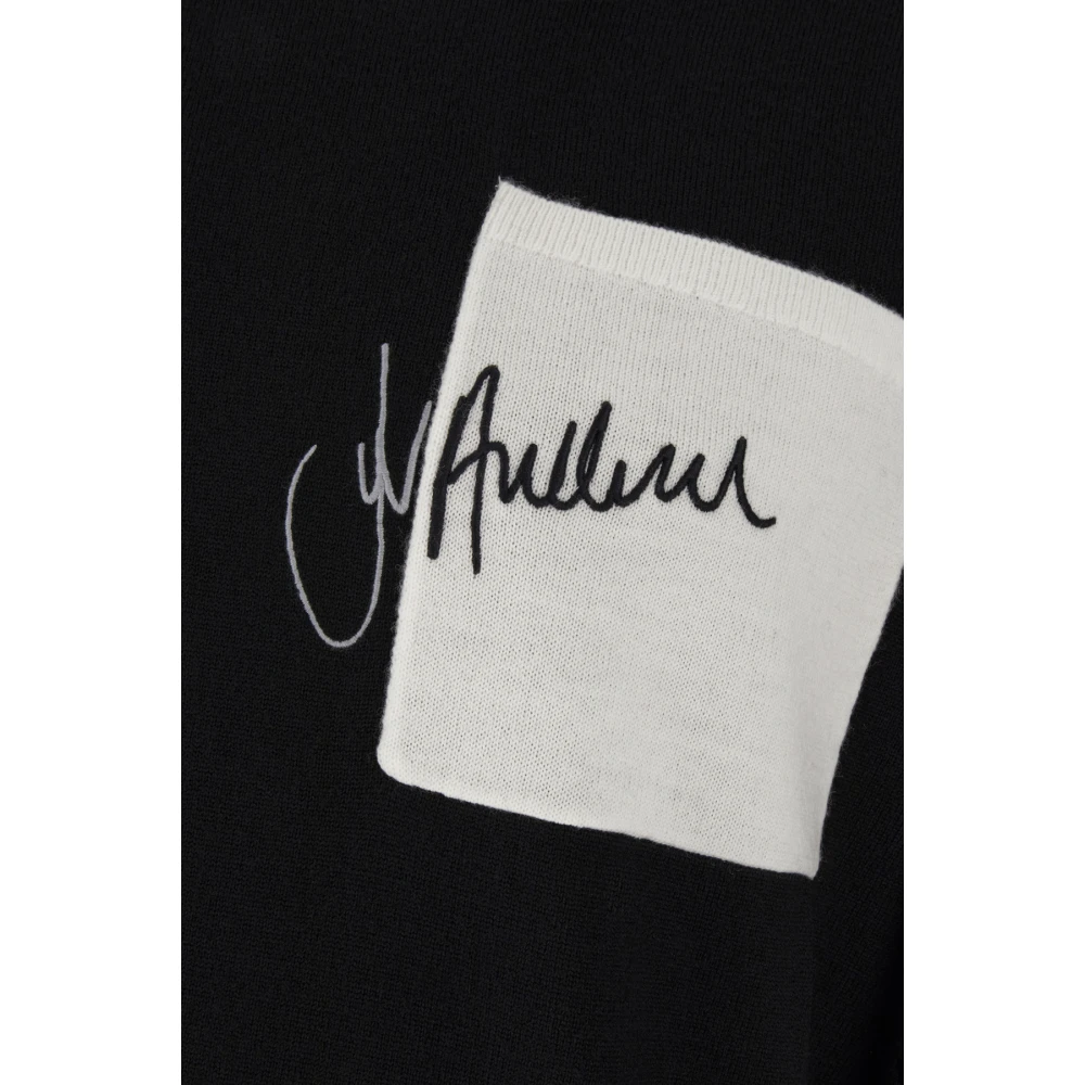 JW Anderson Round-neck Knitwear Black Heren
