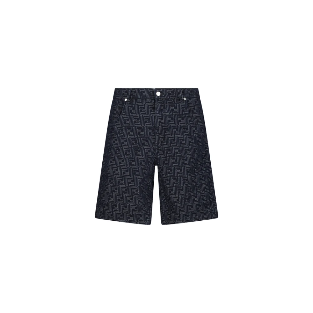 Fendi Men's Blue Denim Shorts
