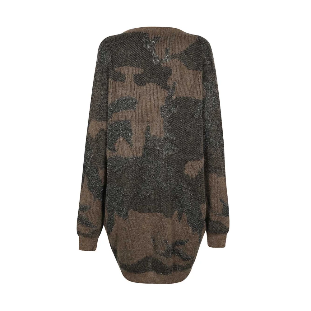 John Richmond Geribbelde Geknoopte Maxi Cardigan Multicolor Dames