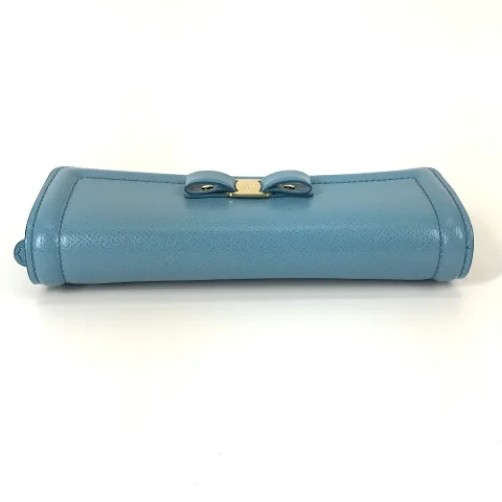 Salvatore Ferragamo Pre-owned Leather wallets Blue Dames