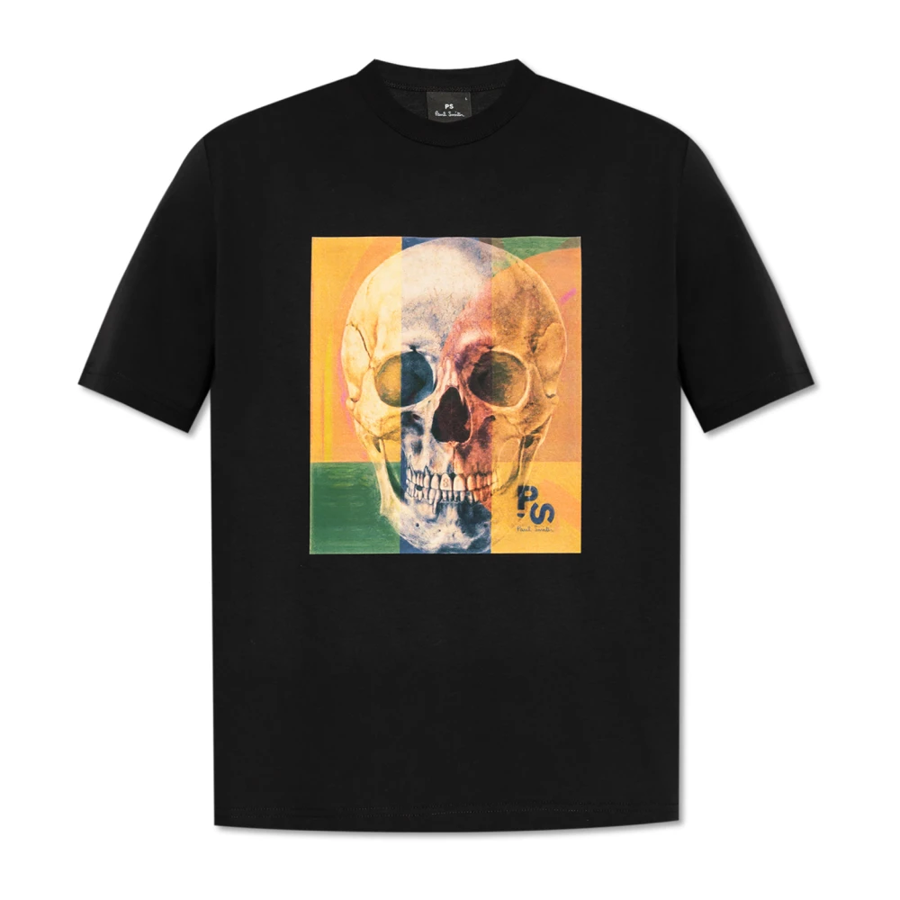 PS By Paul Smith Bedrukt T-shirt Black Heren