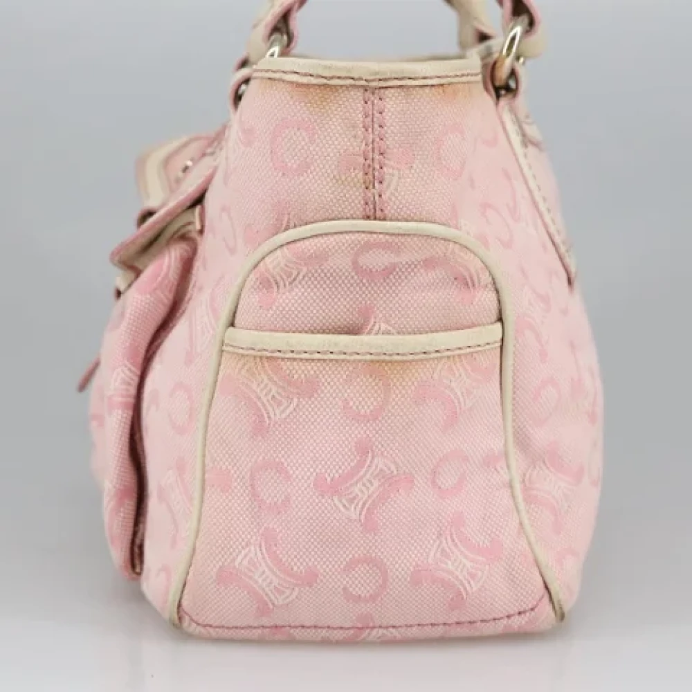 Celine Vintage Pre-owned Canvas handbags Pink Dames