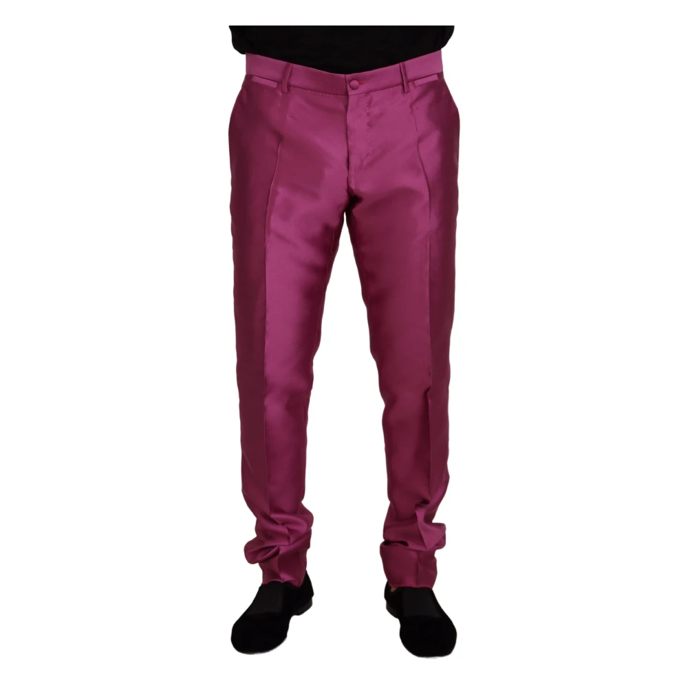 Dolce & Gabbana Hombre Morado Pantalones, Púrpura, Talla: S