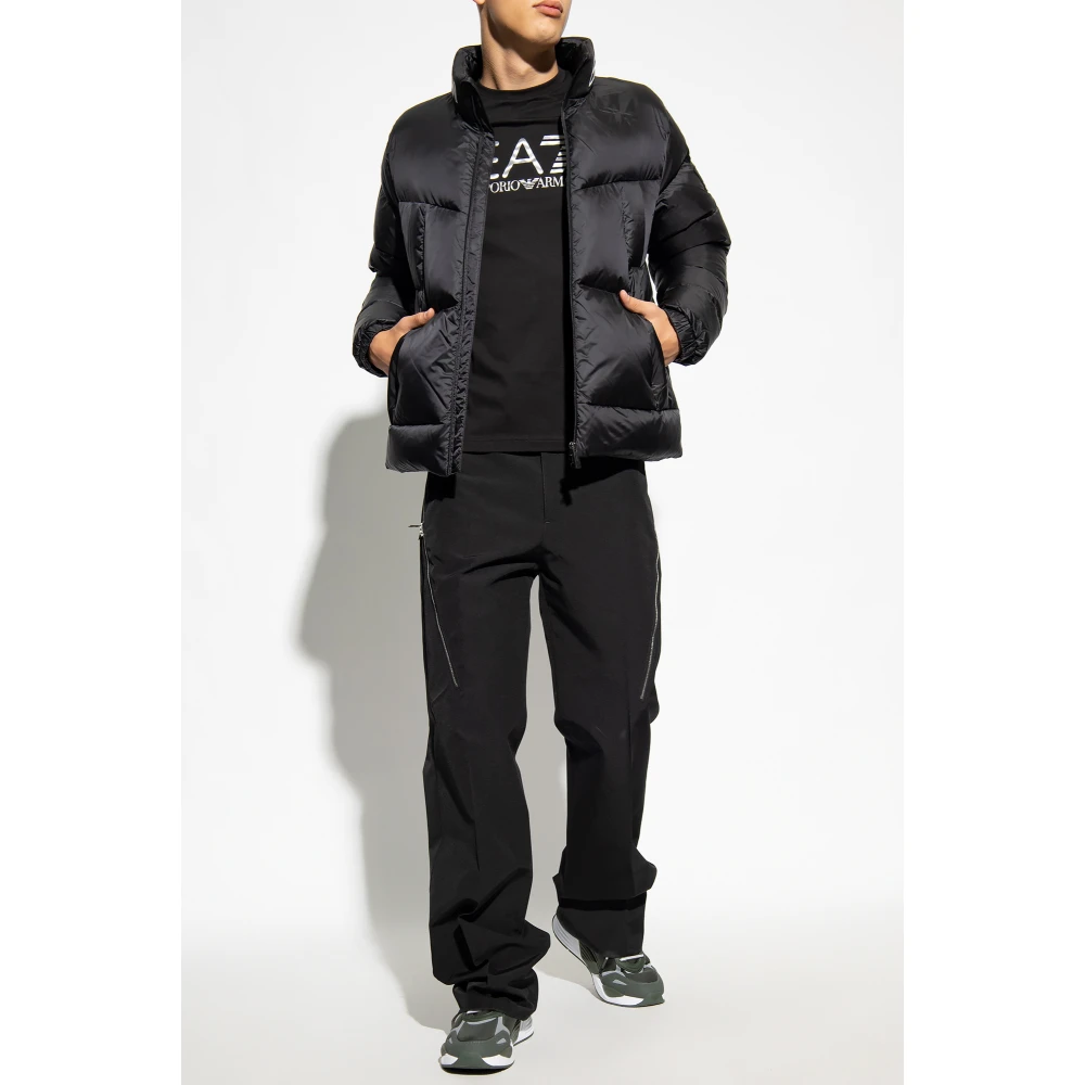 Emporio Armani EA7 T-shirt met logo Black Heren