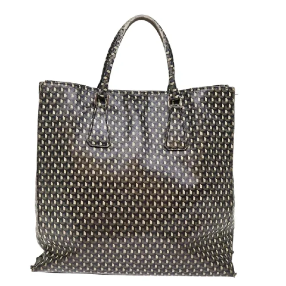 Prada Vintage Pre-owned Leather totes Black Dames