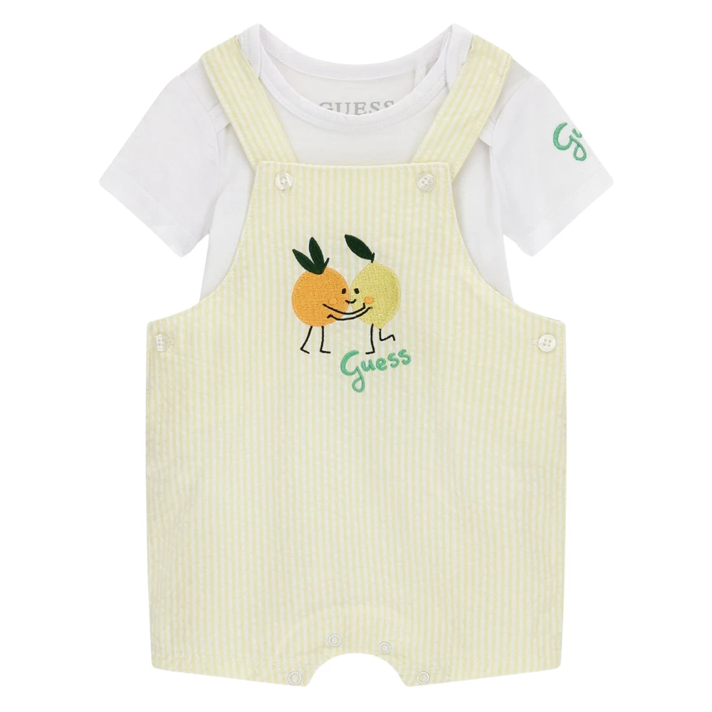 Guess Boys Multicolor Bodysuit And Seersucker Romper - Bodies & Sets - 0 M - Kids