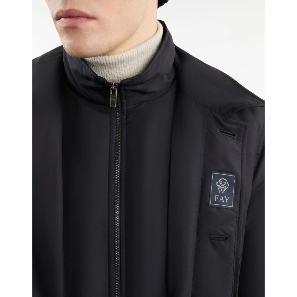 Fay Popeline Tecnico Ochtendjas Blue Heren