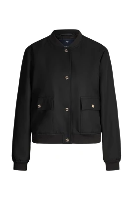 Blusjacka med elastisk kant och guldfärgade detaljer