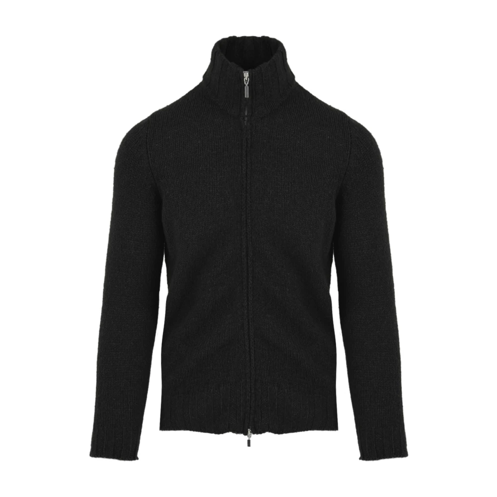 Filippo De Laurentiis Sweater met volledige rits in flesgroen Black Heren