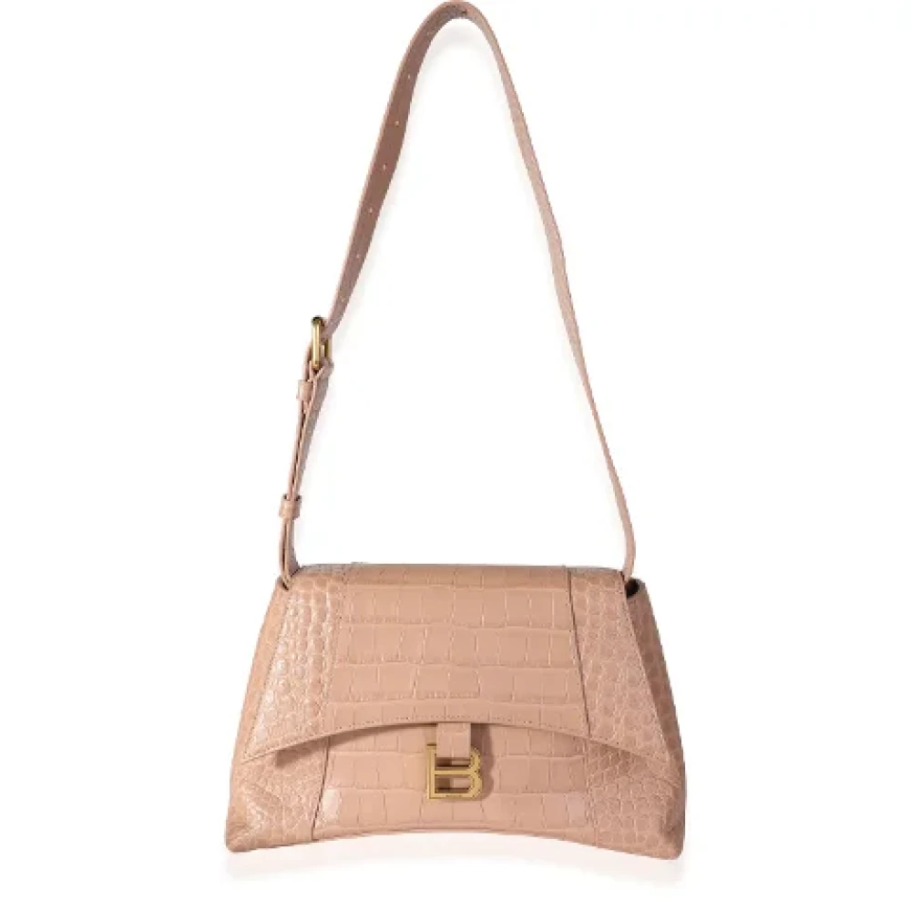 Balenciaga Vintage Pre-owned Leather crossbody-bags Beige Dames