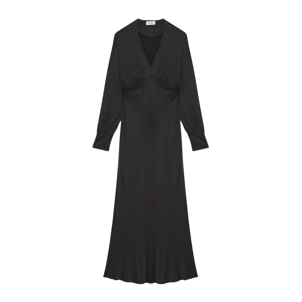 Ottod'Ame Elegante V-hals Jurk Black Dames