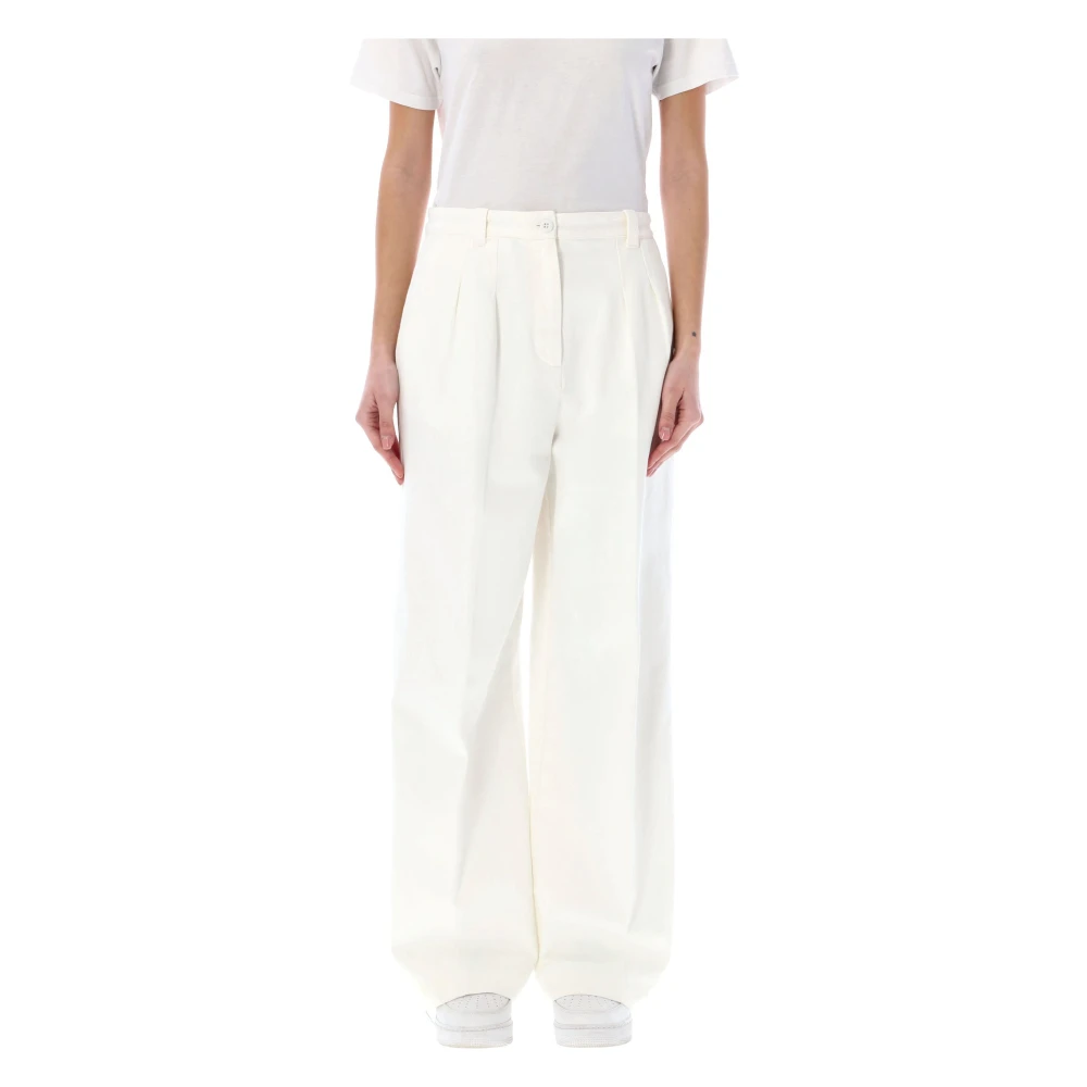 A.p.c. Wide Trousers White Dames
