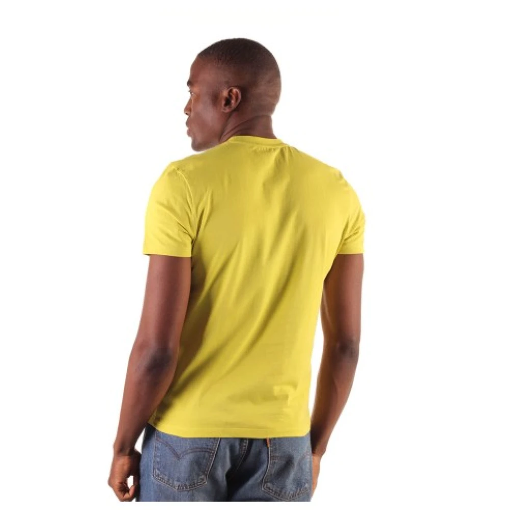 Blauer Heren T-shirt van 100% katoen Yellow Heren