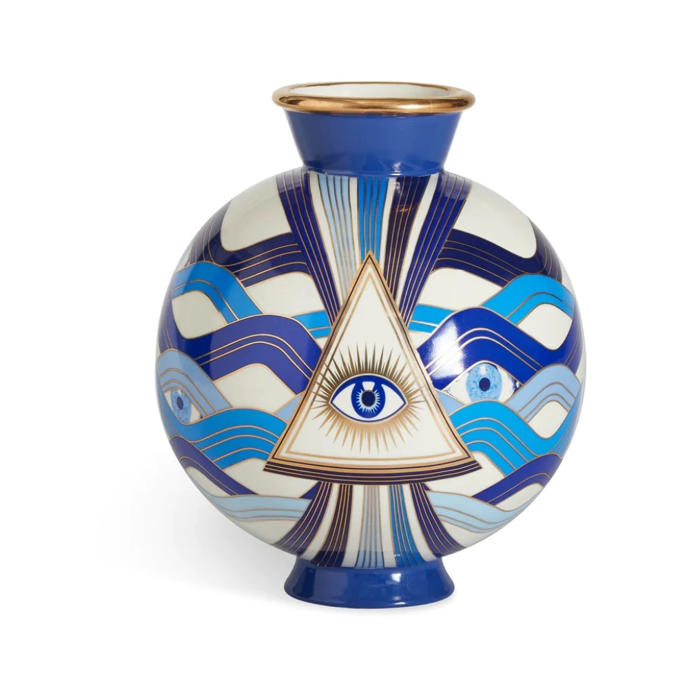 Blå Drugist Eye Vase