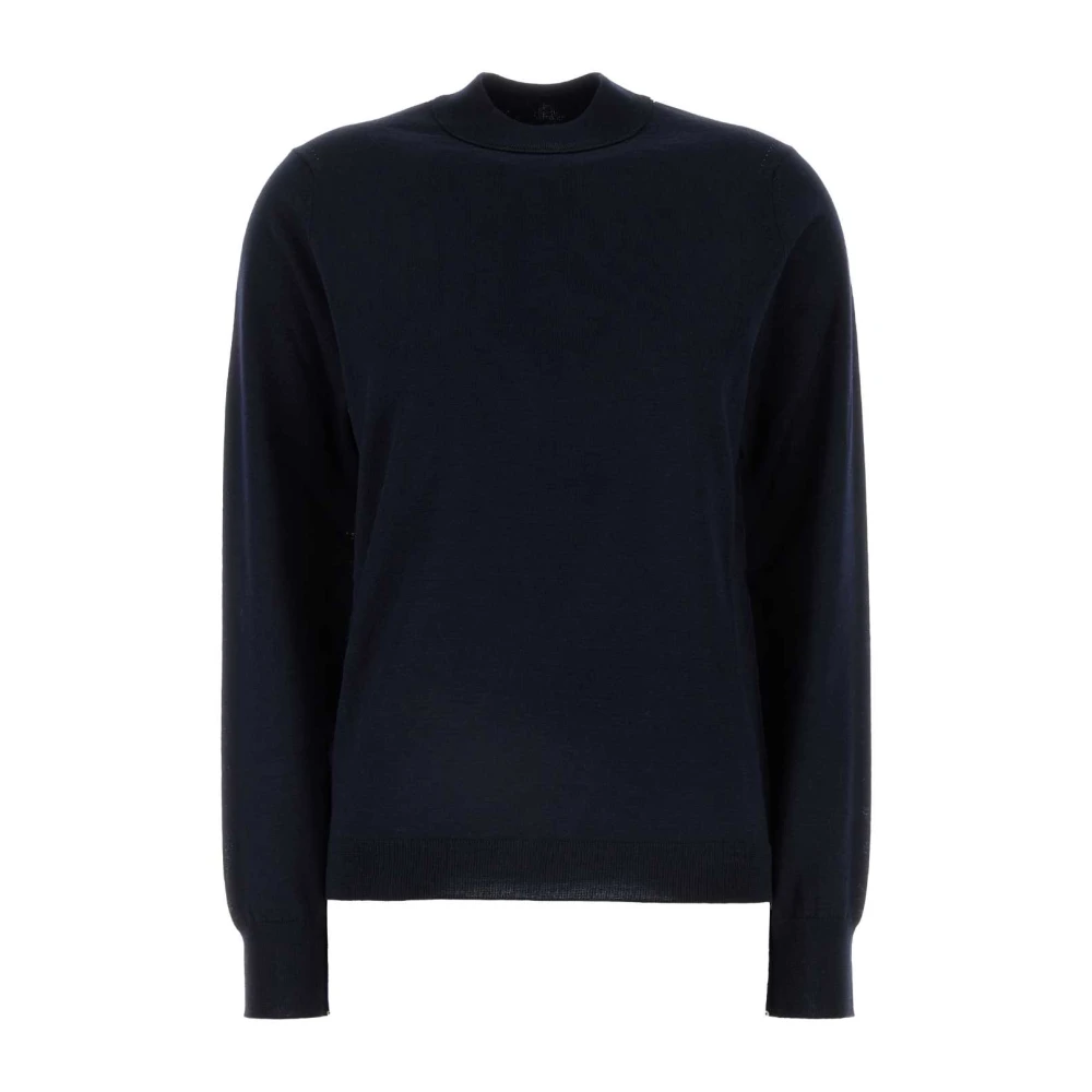 Maison Margiela Middernachtblauwe Wollen Trui Blue Dames
