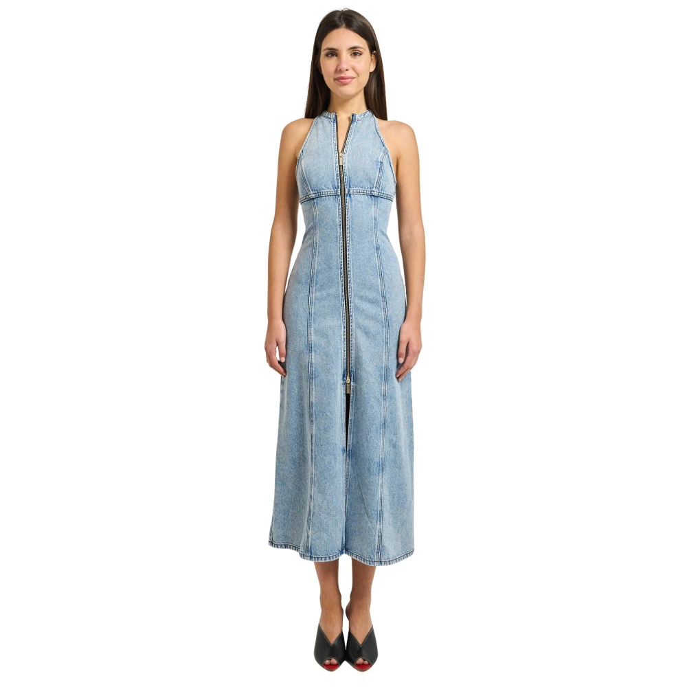 Armani Exchange Donna Blu - Abito Midi In Cotone - Dresses - Xs