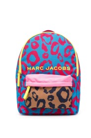 Modny plecak w stylu leoparda z kolorowymi blokami