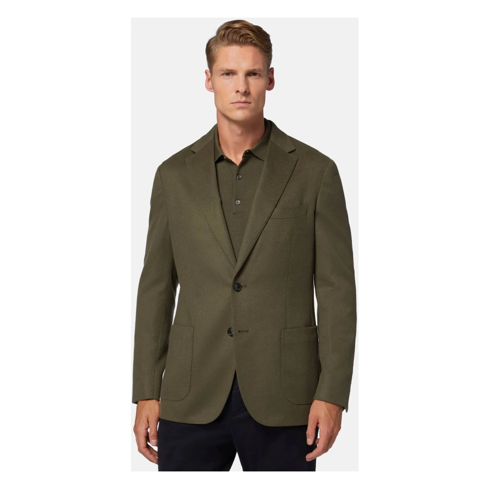 Boggi Milano Cashmere Jas Green Heren