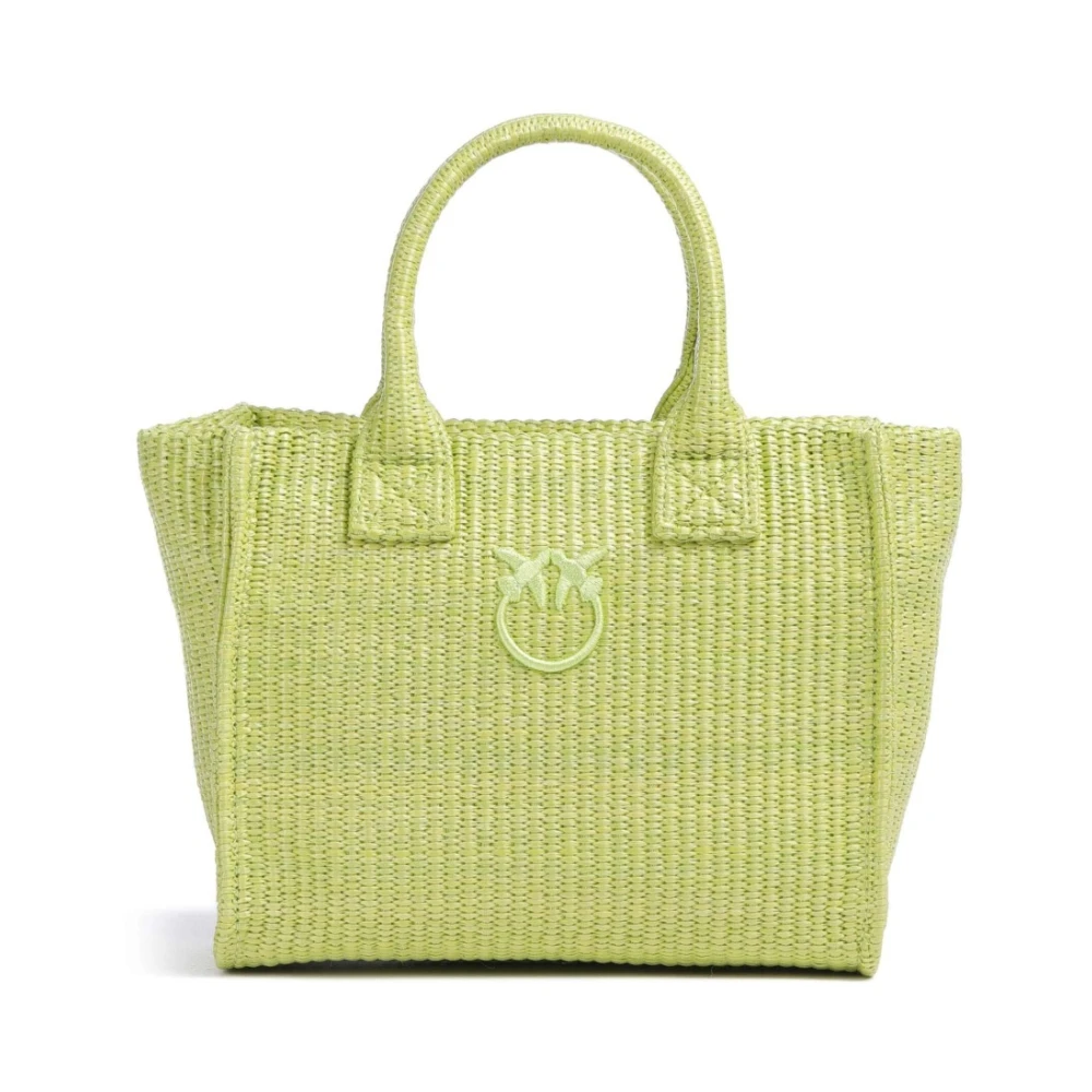 Pinko Women's Green Beach Shopper Mini - Shopping Bags - One Size - Bags