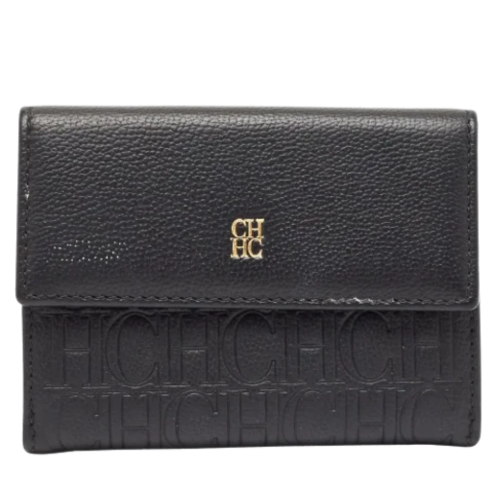 Carolina Herrera Pre-owned Leather wallets Black Dames