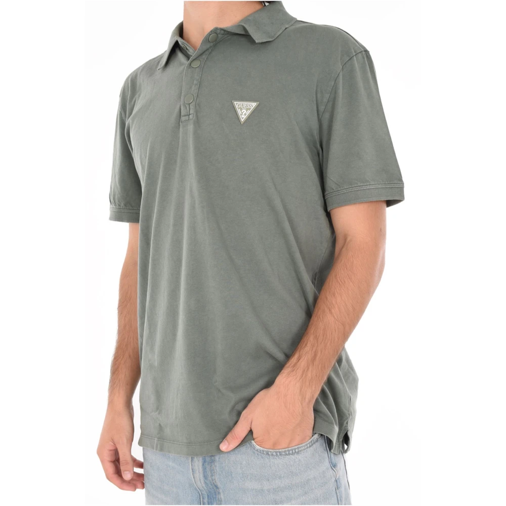 Guess Katoenen poloshirt Groen Green Heren