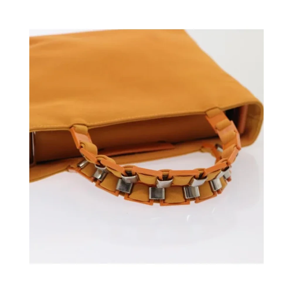 Salvatore Ferragamo Pre-owned Canvas handbags Orange Dames