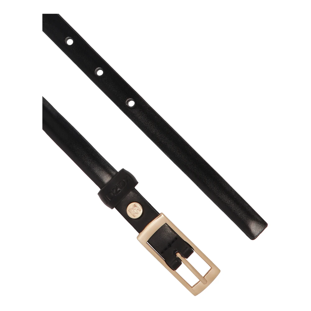Kazar Smalle leren riem Black Dames