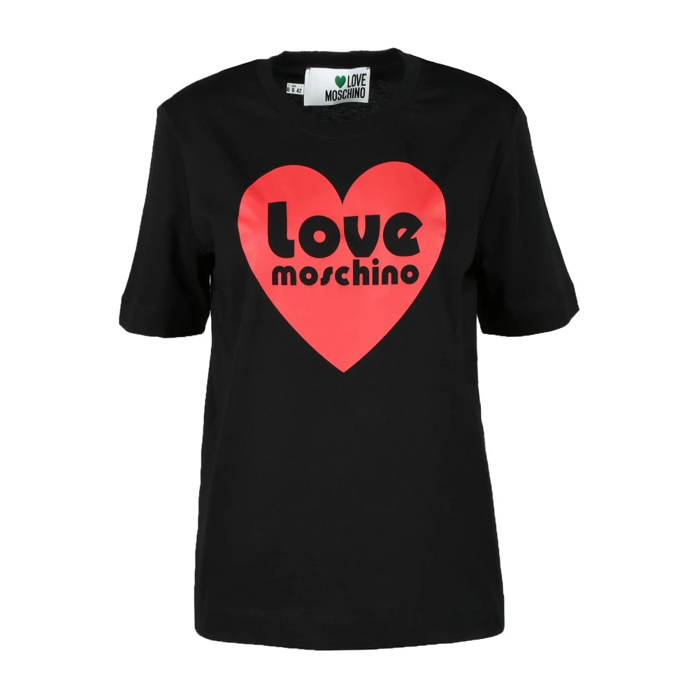 Love Moschino Zwarte T-shirt voor vrouwen Black Dames