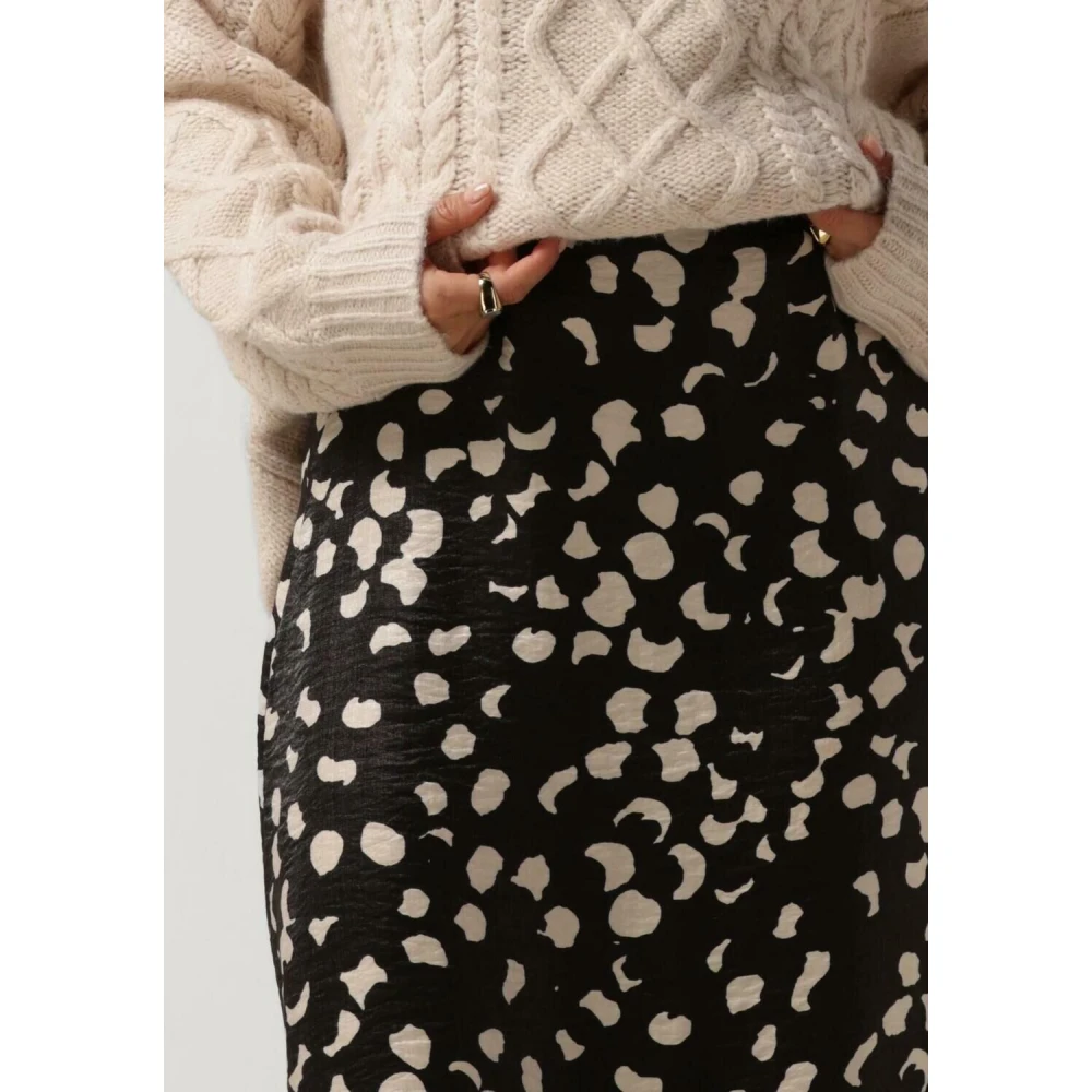 Object Zwarte Midi Rok voor Vrouwen Black Dames