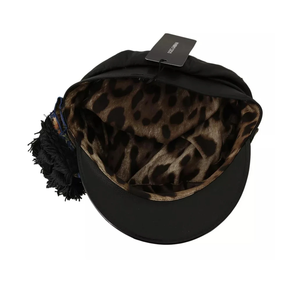 Dolce & Gabbana Kristal Kralen Gouden Lint Fiddler Pet Black Dames