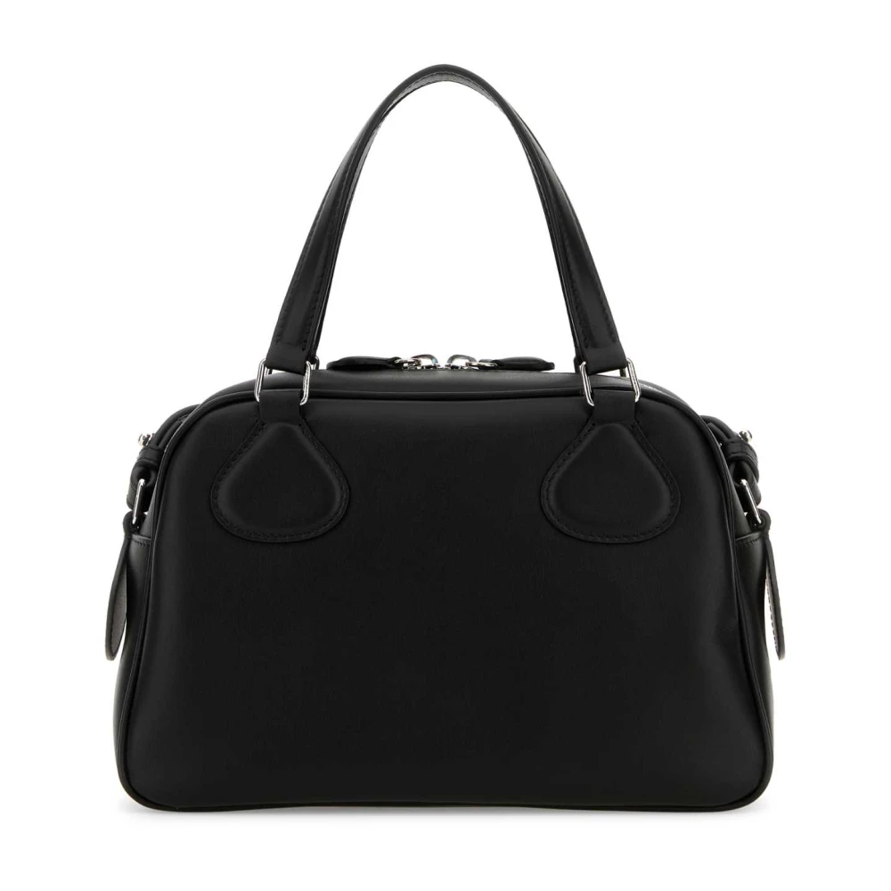 Courrèges Klassieke Zwarte Leren Handtas Black Dames