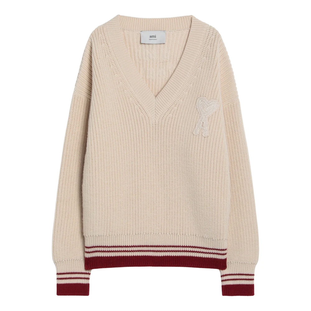 Knitwear > V-neck Knitwear - - Ami Paris - Modalova