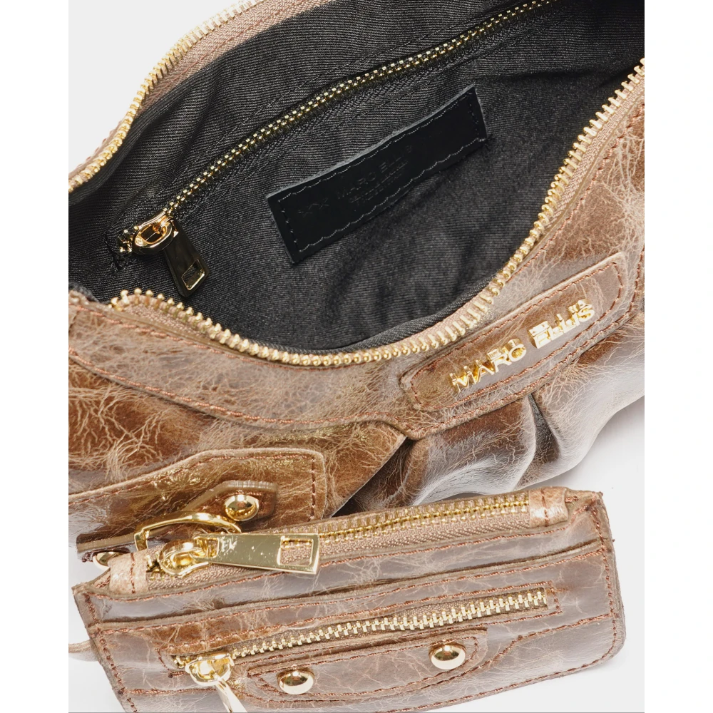 Marc Ellis Vintage Schoudertas met Studs Beige Dames