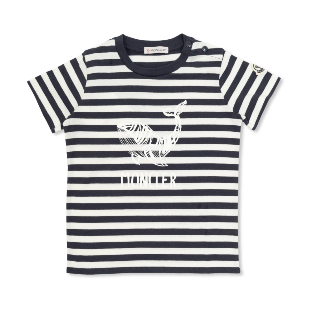 Moncler T-shirt med randigt mönster Blue, Unisex