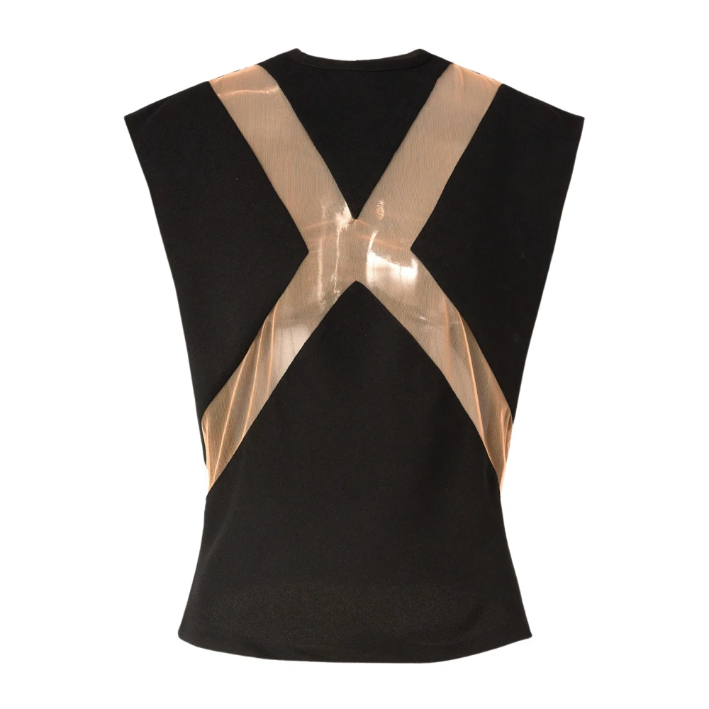 Genny Donna Nero - Top Senza Maniche - Tops - 2XS