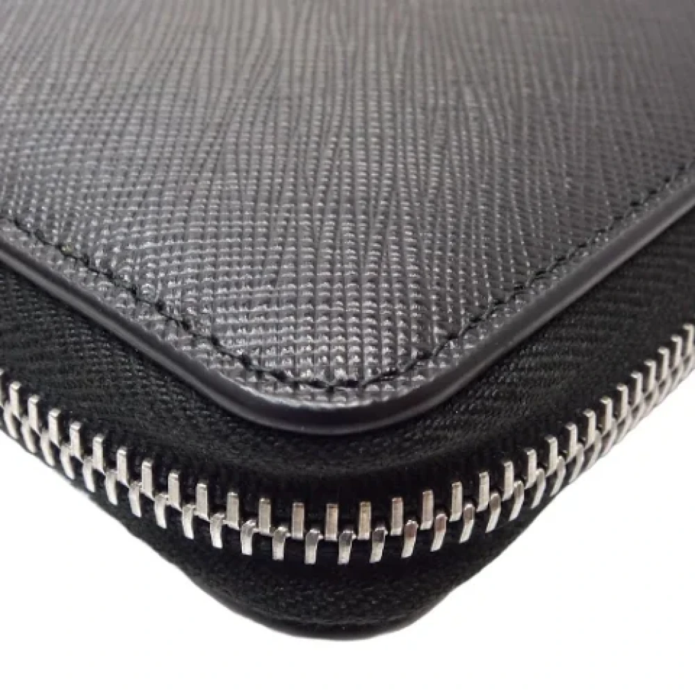 Prada Vintage Pre-owned Leather wallets Black Dames