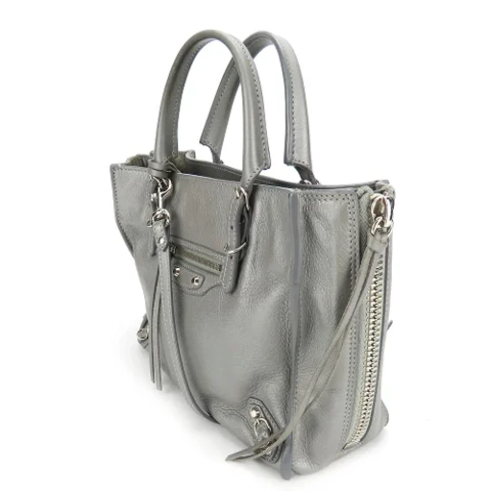 Balenciaga Vintage Pre-owned Leather handbags Gray Dames