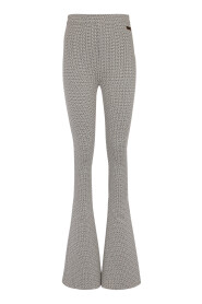 Pantaloni flare in jacquard monogramma
