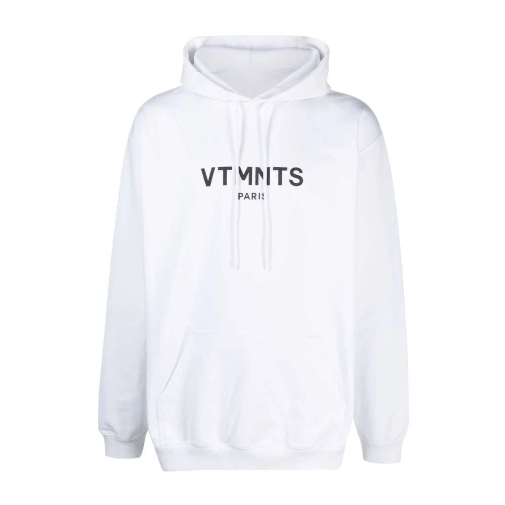 Vtmnts Logo Hoodie in Wit White Heren