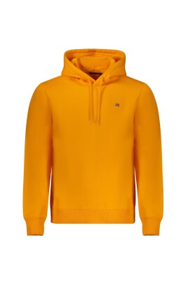 sweat-a-capuche-en-coton-orange-broderie-logo