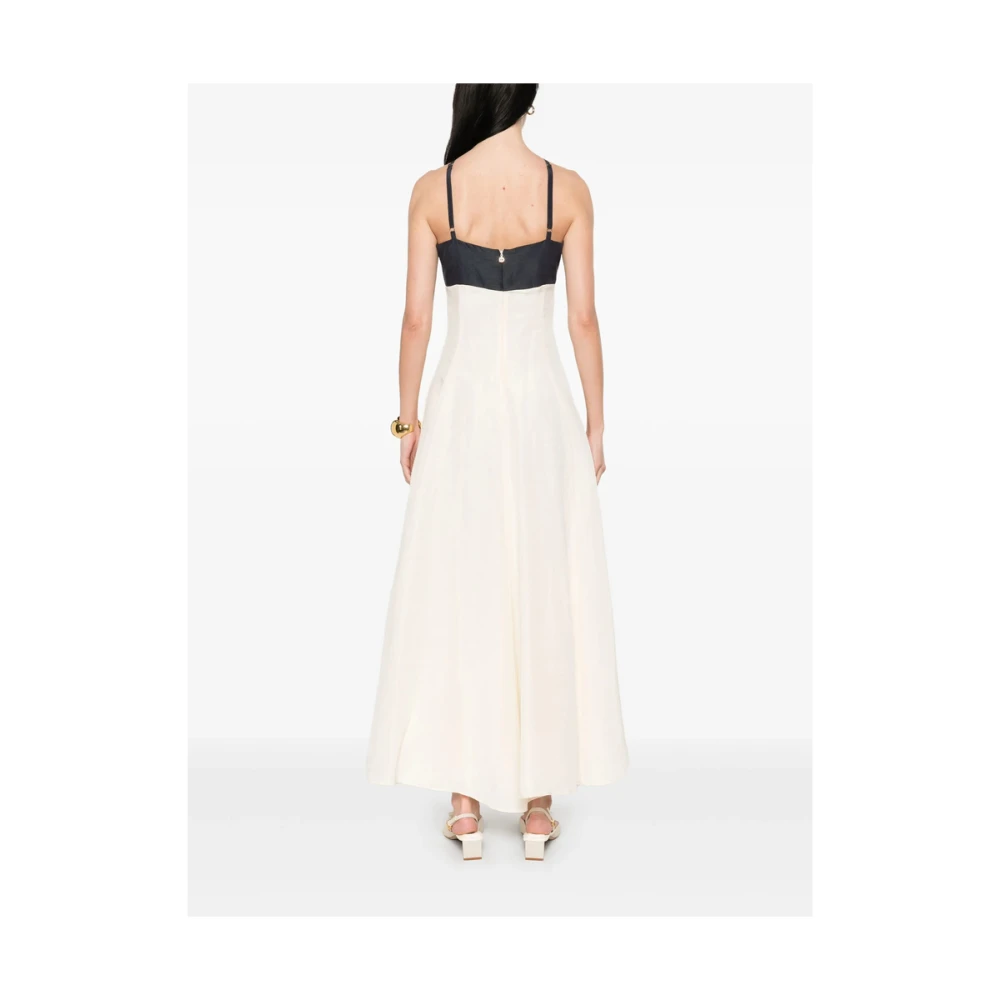 Raquel Diniz Beige Cut-Out Spaghetti Strap Jurk Beige Dames