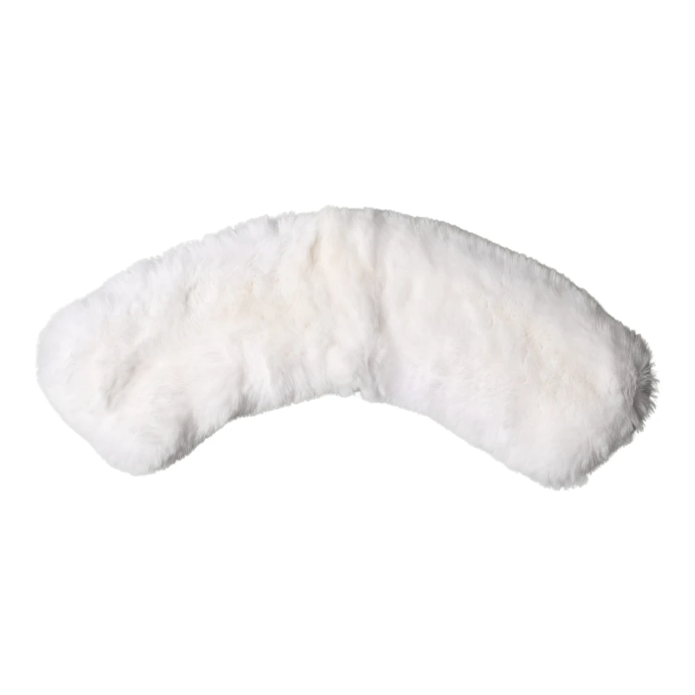 Dolce & Gabbana Unisex White Fur Shoulder Collar Wrap Shawl Scarf - Winter Scarves - One Size - Accessories