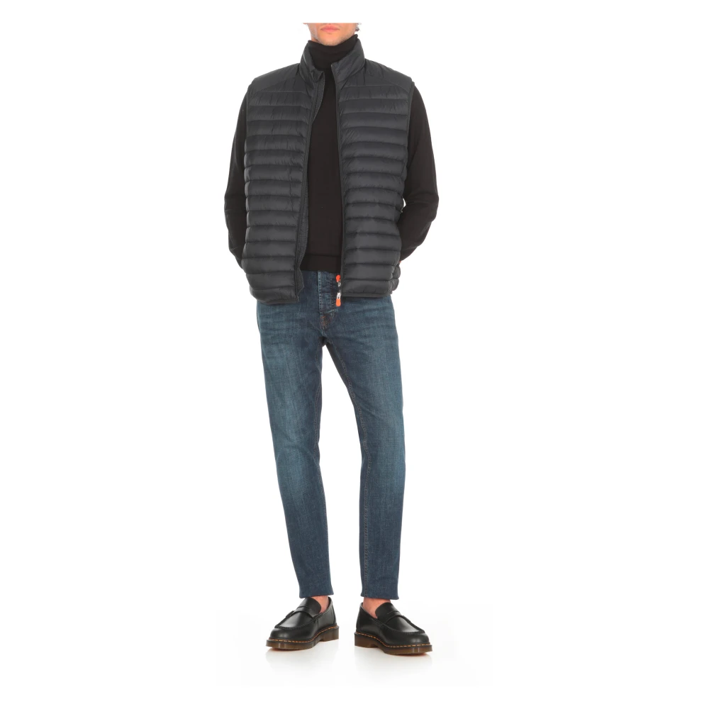 Save The Duck Blauwe Gewatteerde Vest voor Mannen Blue Heren