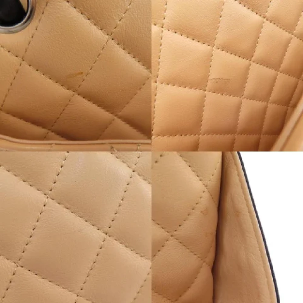 Chanel Vintage Pre-owned Fabric totes Beige Dames