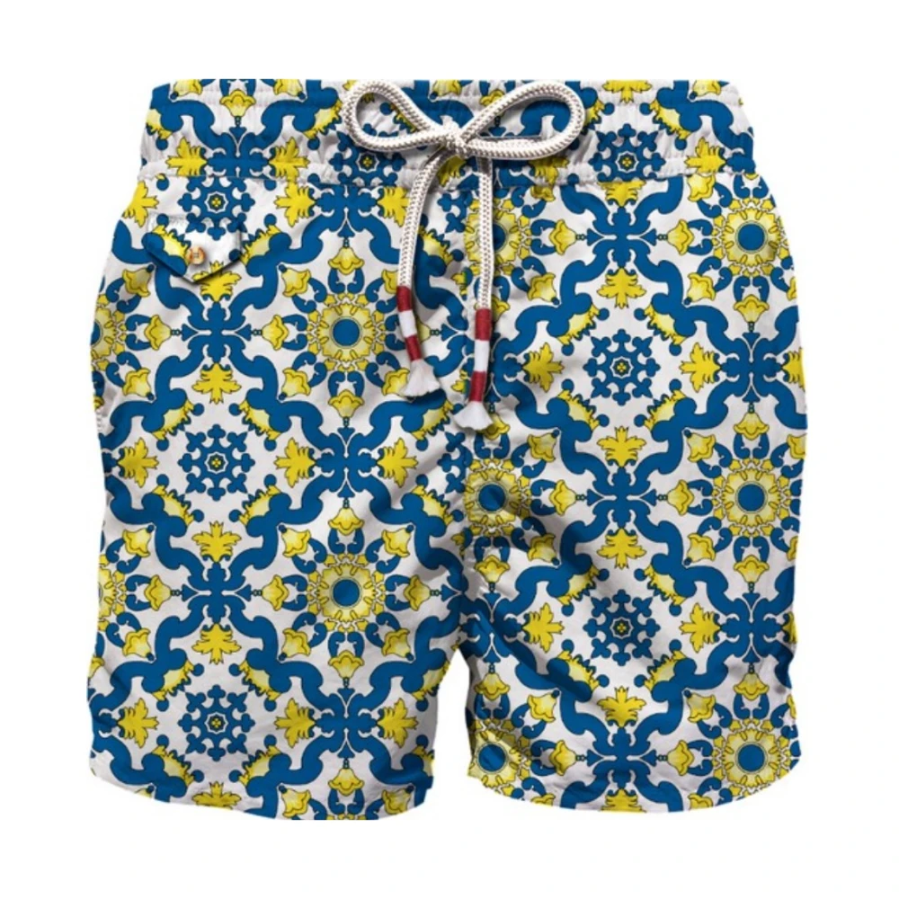 Mc2 Saint Barth Multicolor Havskläder All Over Print Badkläder