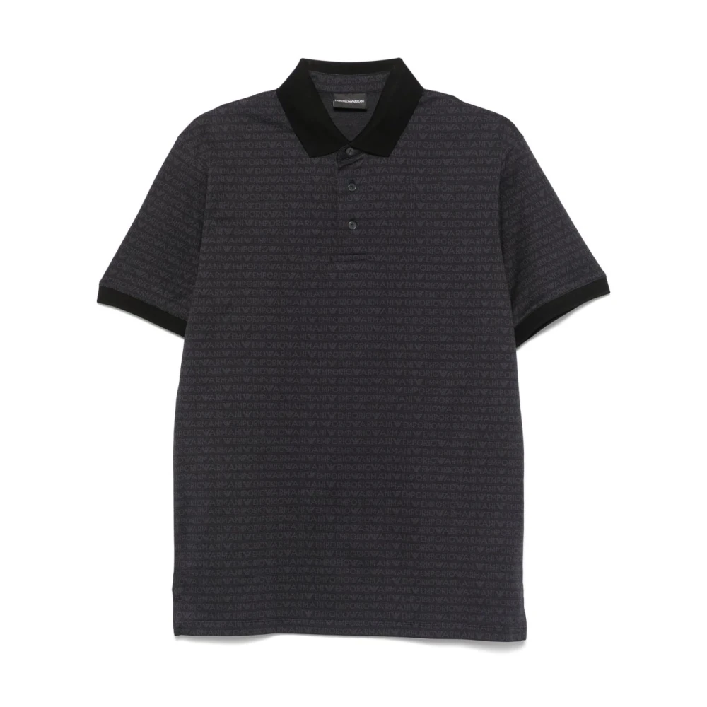 Emporio Armani Zwarte T-shirts en Polo's met korte mouwen Black Heren