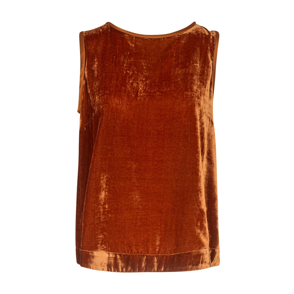 Ottod'Ame Bronzen Gewatteerde Jas met Nepbont Brown Dames