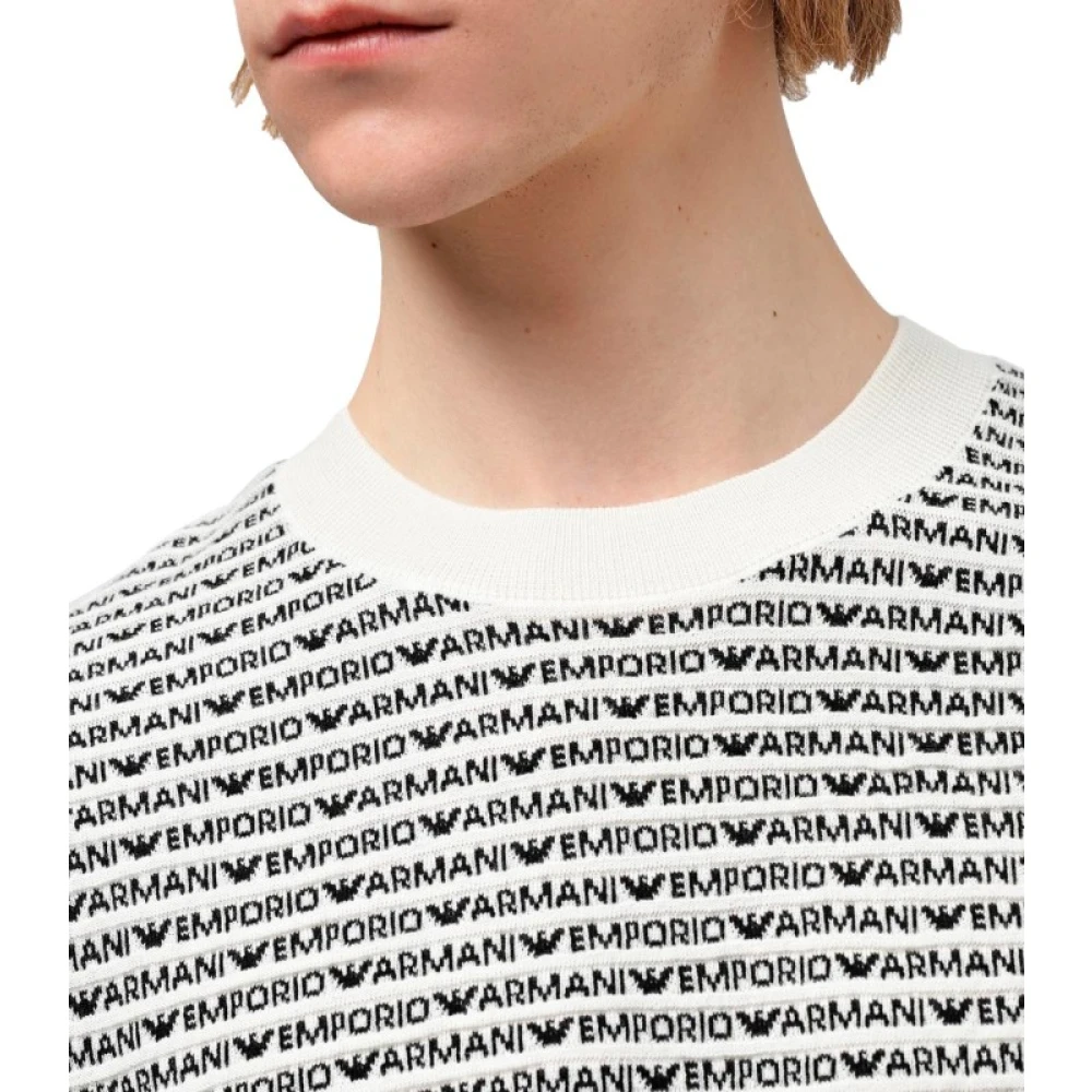 Armani Multicolor Multilogo Jersey voor Mannen Multicolor Heren